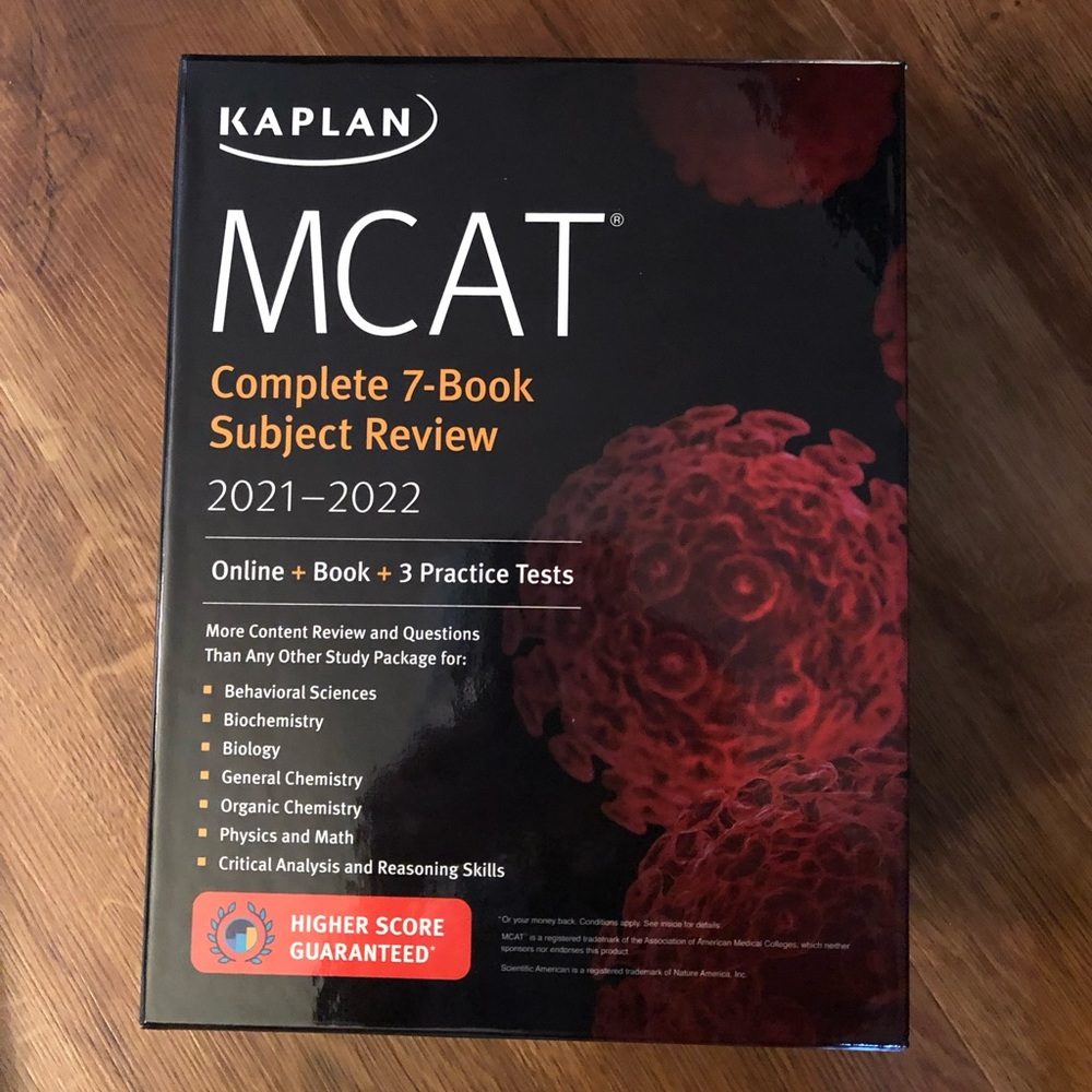 Kaplan MCAT 2021-2022 complete 7 book subject review with quick sheets